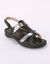 Sandales bicolores en cuir ultra souple  (noir)