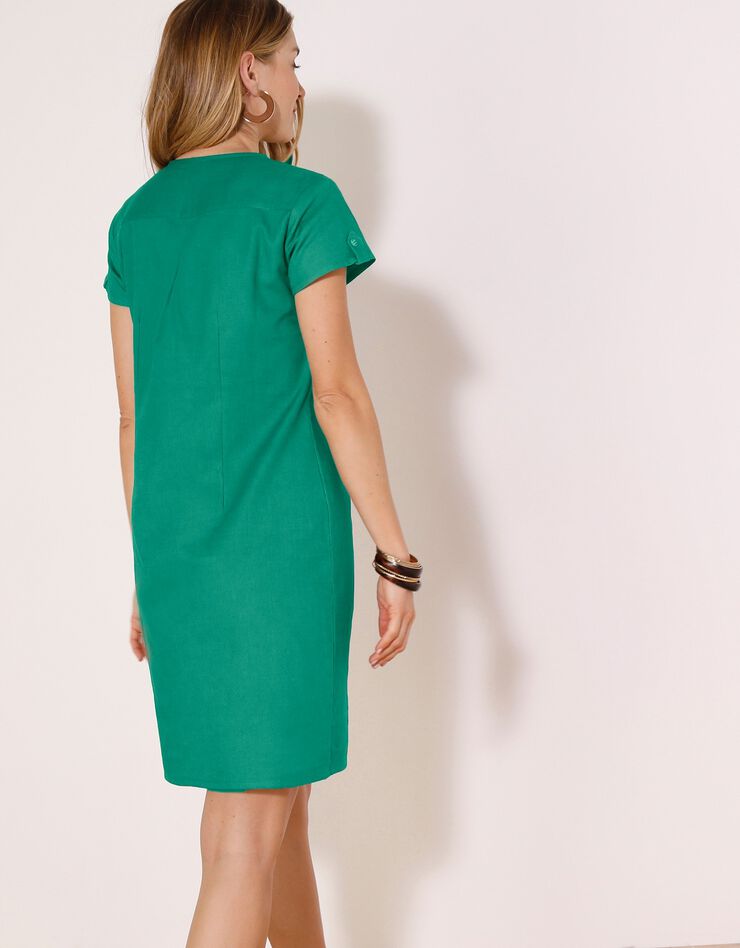 Robe unie coton lavé (menthe) Robe unie coton lavé (menthe)