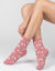 Chaussettes esprit chaussons picots antid&eacute;rapants - lot de 2 paires (rose + vert)