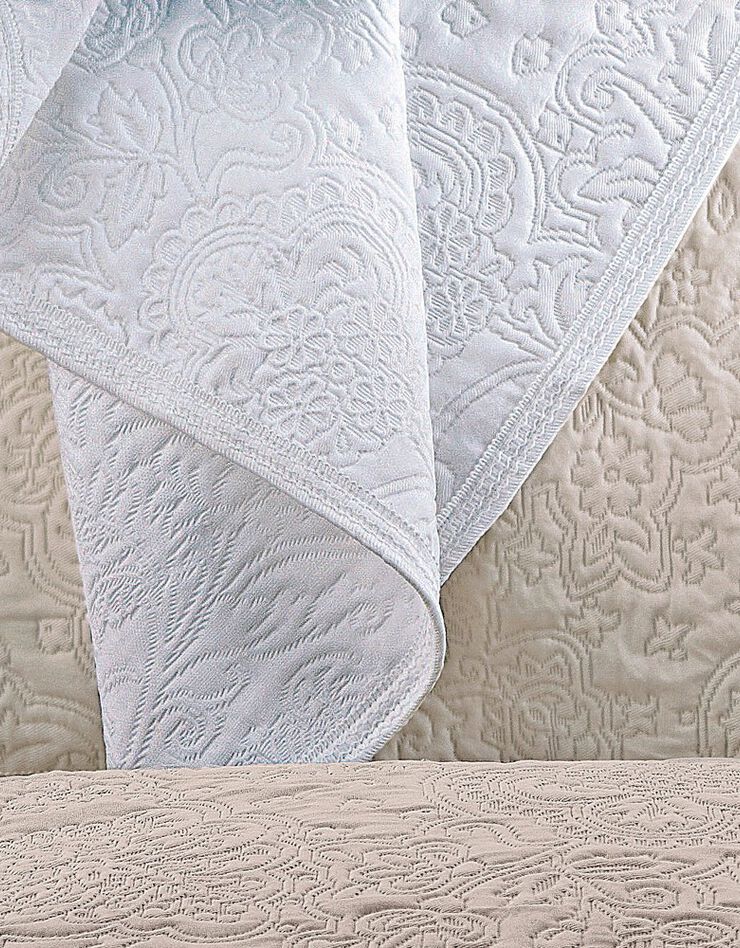 Jeté de lit uni style boutis Mélissa (blanc) Jeté de lit uni style boutis Mélissa (blanc)