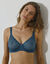Soutien-gorge forme minimiseur en dentelle - avec armatures (bleu canard)