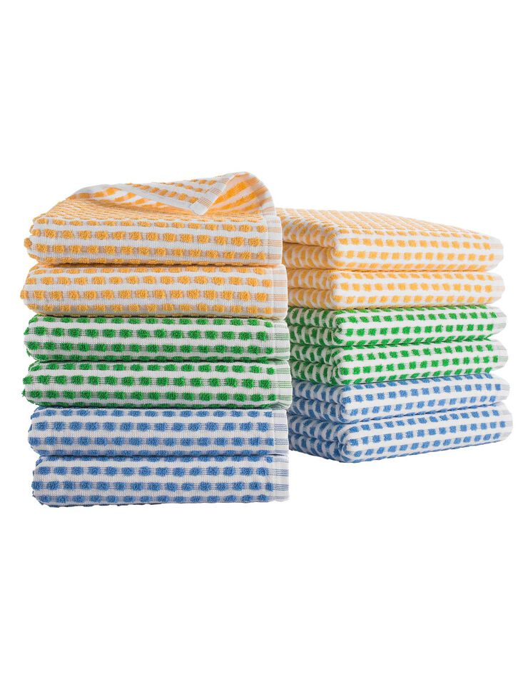Essuie-mains éponge grande taille 3 couleurs - lots (bleu + vert + jaune)