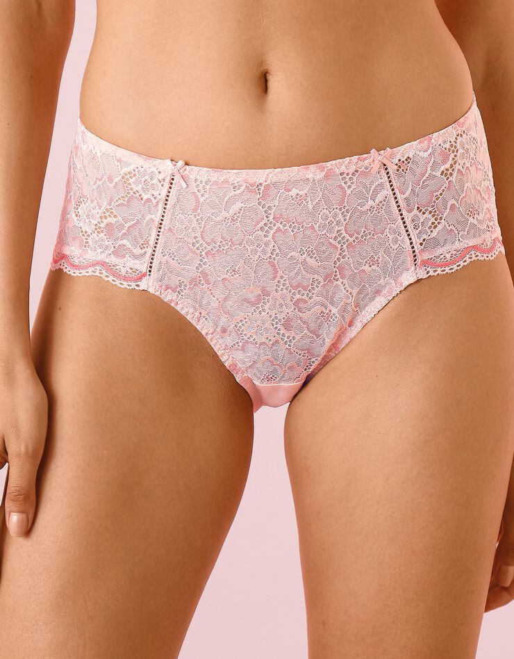 Shorty dentelle bicolore "Luccia Harmony" (rose) Shorty dentelle bicolore "Luccia Harmony" (rose)
