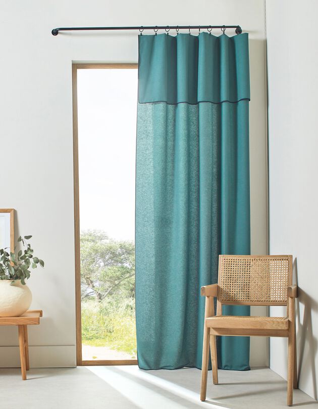 Rideau biais noir, collection "Intemporelle" (eucalyptus)