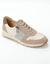 Baskets zipp&eacute;es et &agrave; lacets en cuir (beige)