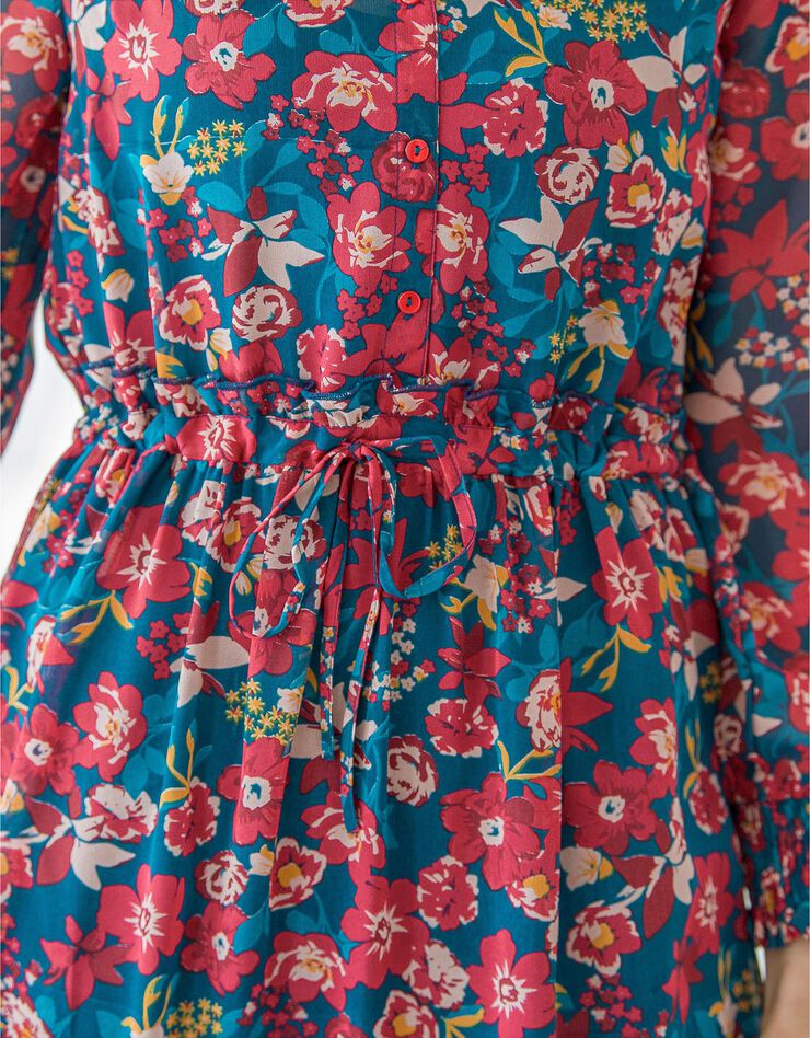 Robe longue voile imprimé (bleu nuit) Robe longue voile imprimé (bleu nuit)