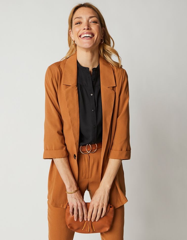 Veste blazer fluide (caramel) Veste blazer fluide (caramel)