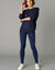 Legging taille haute spécial froid, molleton gratté (marine)