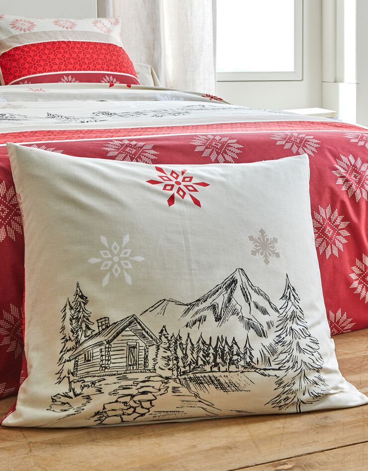 Linge de lit Montana en flanelle (rouge)