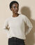 Pull col rond maille anglaise (beige chiné)
