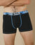 Boxer coton stretch Freegun® - lot de 2 (noir + gris)