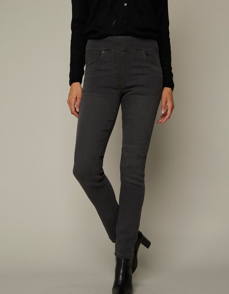 Jegging fuselé ultra stretch, maille effet jean (gris) Jegging fuselé ultra stretch, maille effet jean (gris)