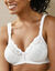 Soutien-gorge emboîtant en maille satinée et dentelle « Stelina" - avec armatures (blanc)