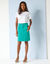 Jupe droite unie, twill (vert émeraude)