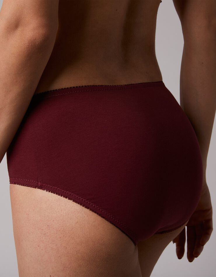 Culotte maxi en coton ajouré - Lot de 2 (chocolat + poudre) Culotte maxi en coton ajouré - Lot de 2 (chocolat + poudre)