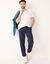 Pantalon jogging molleton bas élastiqué (marine)