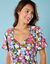 Robe midi imprimée, Spécial Petites (bleu / rose)