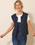 Gilet col rond sans manches (marine)