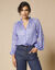 Chemise voile uni, surimpression argentée (iris)
