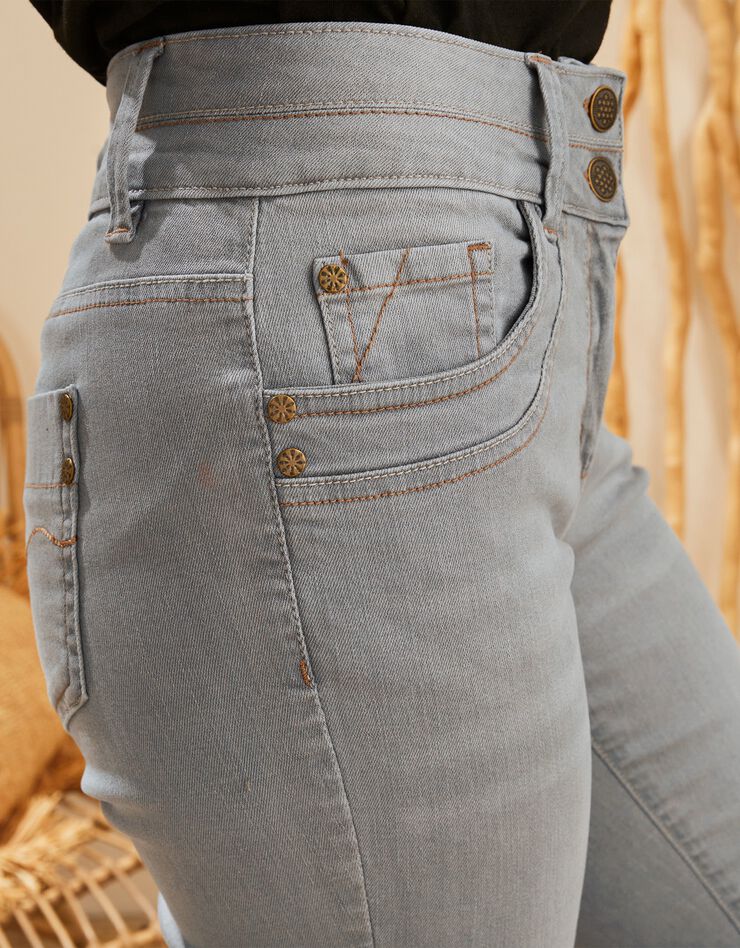 Jean délavé coupe bootcut stretch (gris) Jean délavé coupe bootcut stretch (gris)