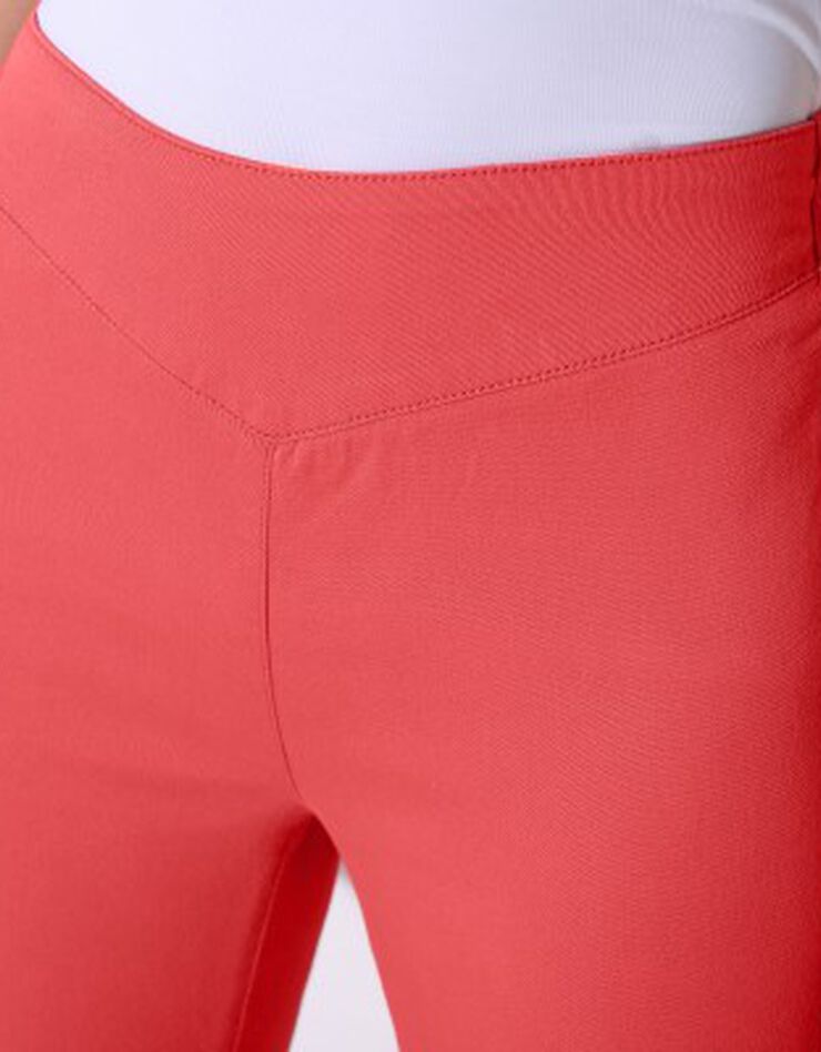 Corsaire toile stretch - effet ventre plat (corail) Corsaire toile stretch - effet ventre plat (corail)