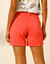 Short à revers, stretch (corail)