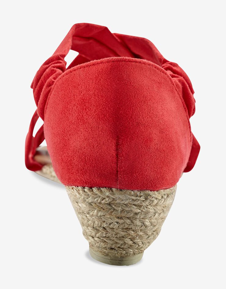 Sandales compensées dessus suédine (rouge) Sandales compensées dessus suédine (rouge)