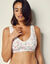 Soutien-gorge post-opératoire coton imprimé fleuri Capella - sans armatures (blanc)
