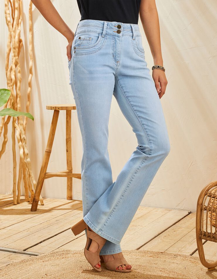 Jean délavé coupe bootcut stretch (bleached) Jean délavé coupe bootcut stretch (bleached)