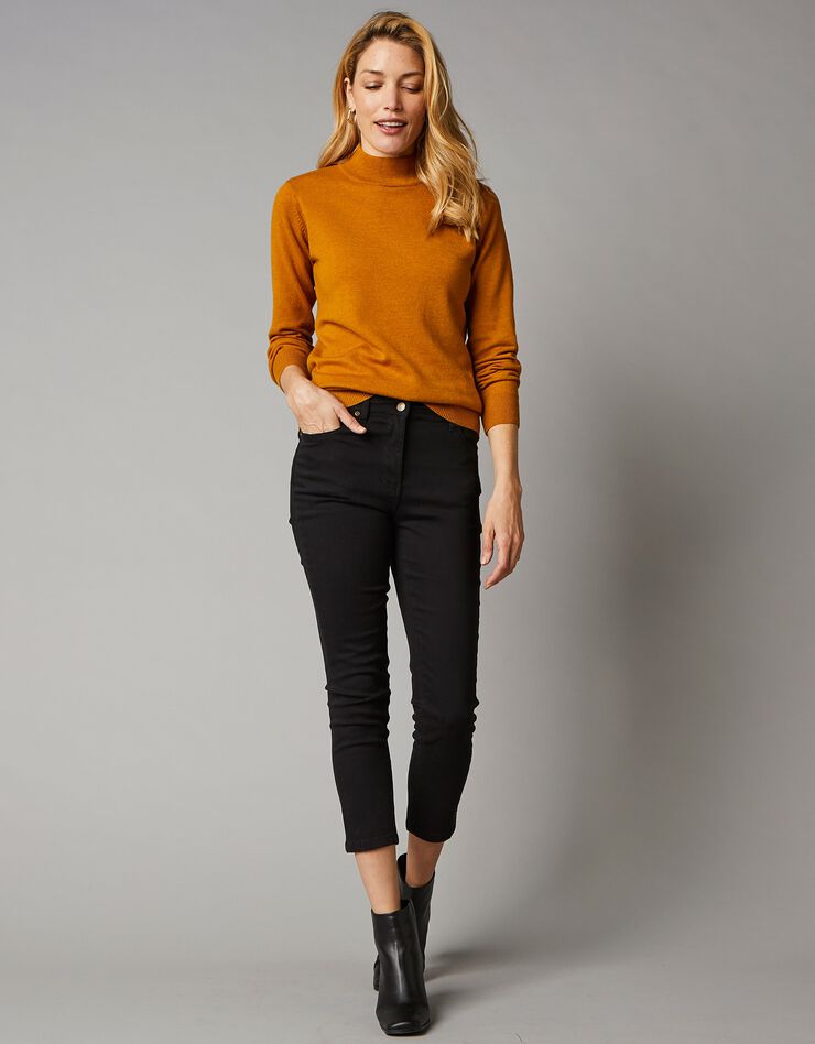 Pull col montant, laine d'agneau (ocre) Pull col montant, laine d'agneau (ocre)