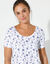 T-shirt imprimé "lettres" (blanc / bleu)
