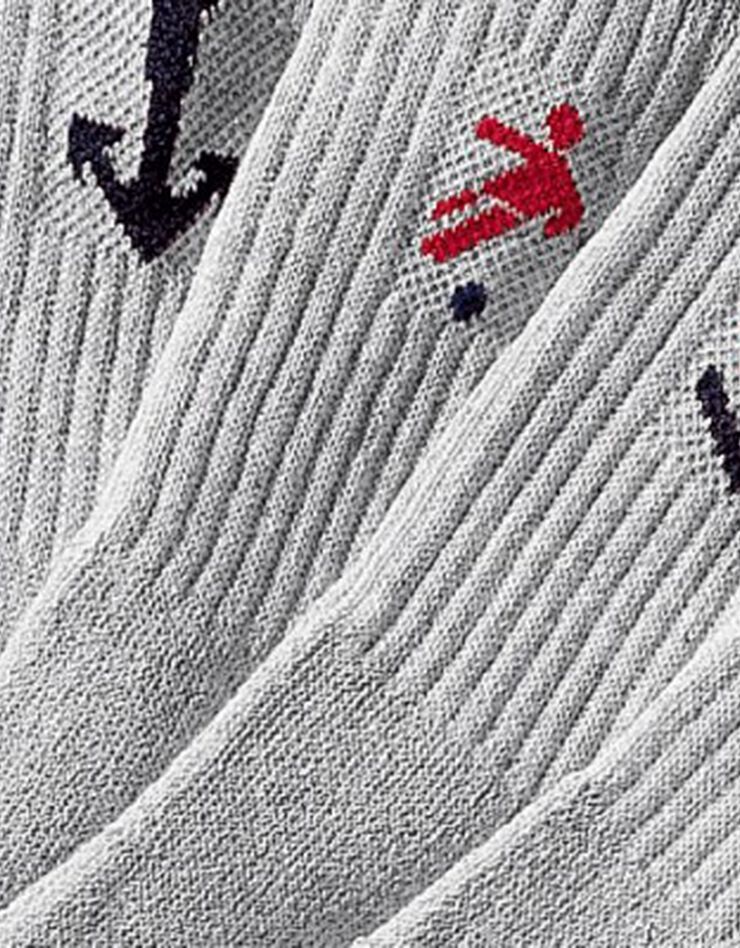 Mi-chaussettes motifs sport - lot de 10 paires (gris)