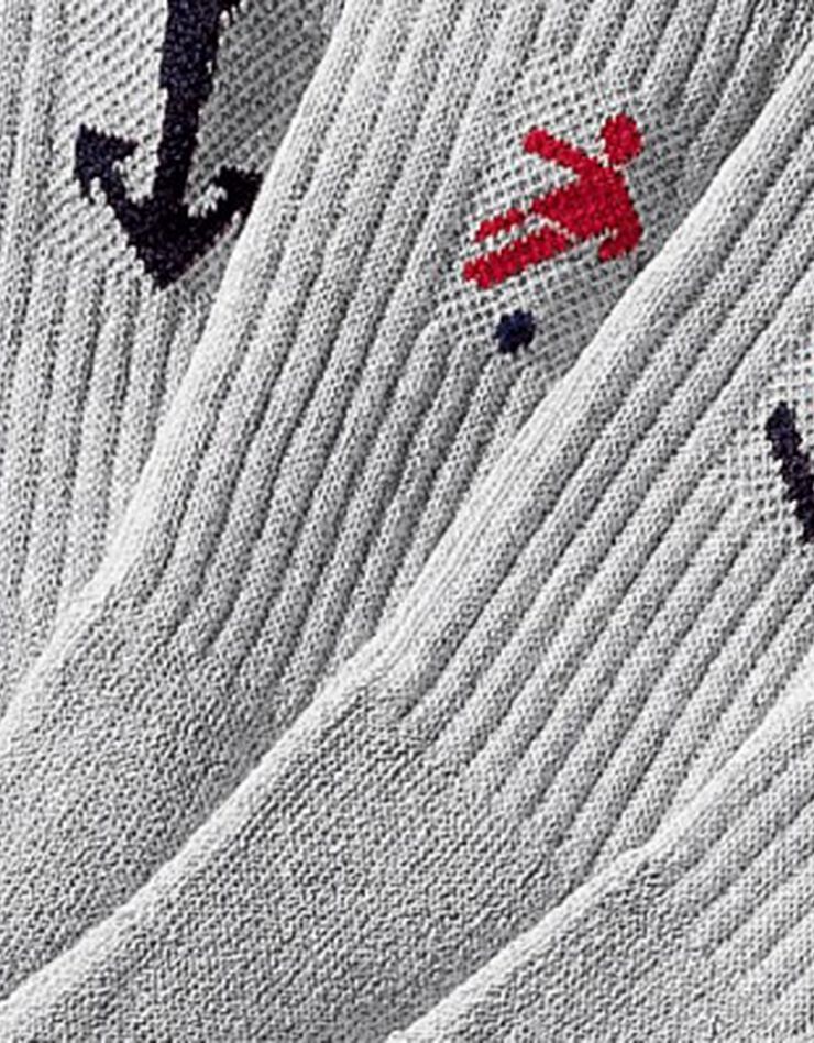 Mi-chaussettes motifs sport - lot de 10 paires (gris) Mi-chaussettes motifs sport - lot de 10 paires (gris)