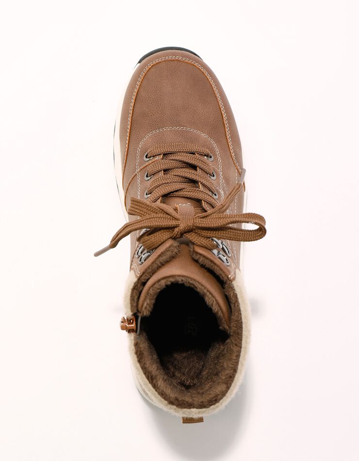 Bottines de randonnée fourrées avec col polaire (beige) Bottines de randonnée fourrées avec col polaire (beige)