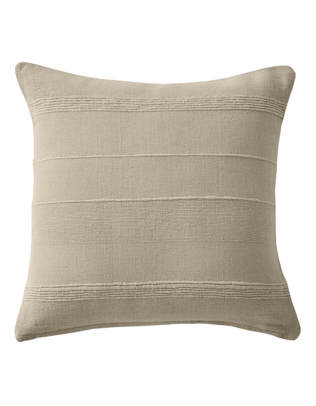 Housse coussin unie coton tissage artisanal - lot de 2 (ficelle)