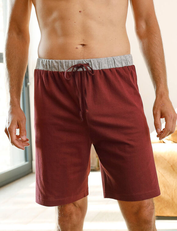 Short pyjama - lot de 2 (gris + bordeaux)