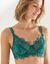Soutien-gorge tulle tattoo tulle brod&eacute; avec armatures - lot de 2 (vert + violine)