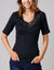 T-shirt coton et dentelle - lot de 2 (noir)