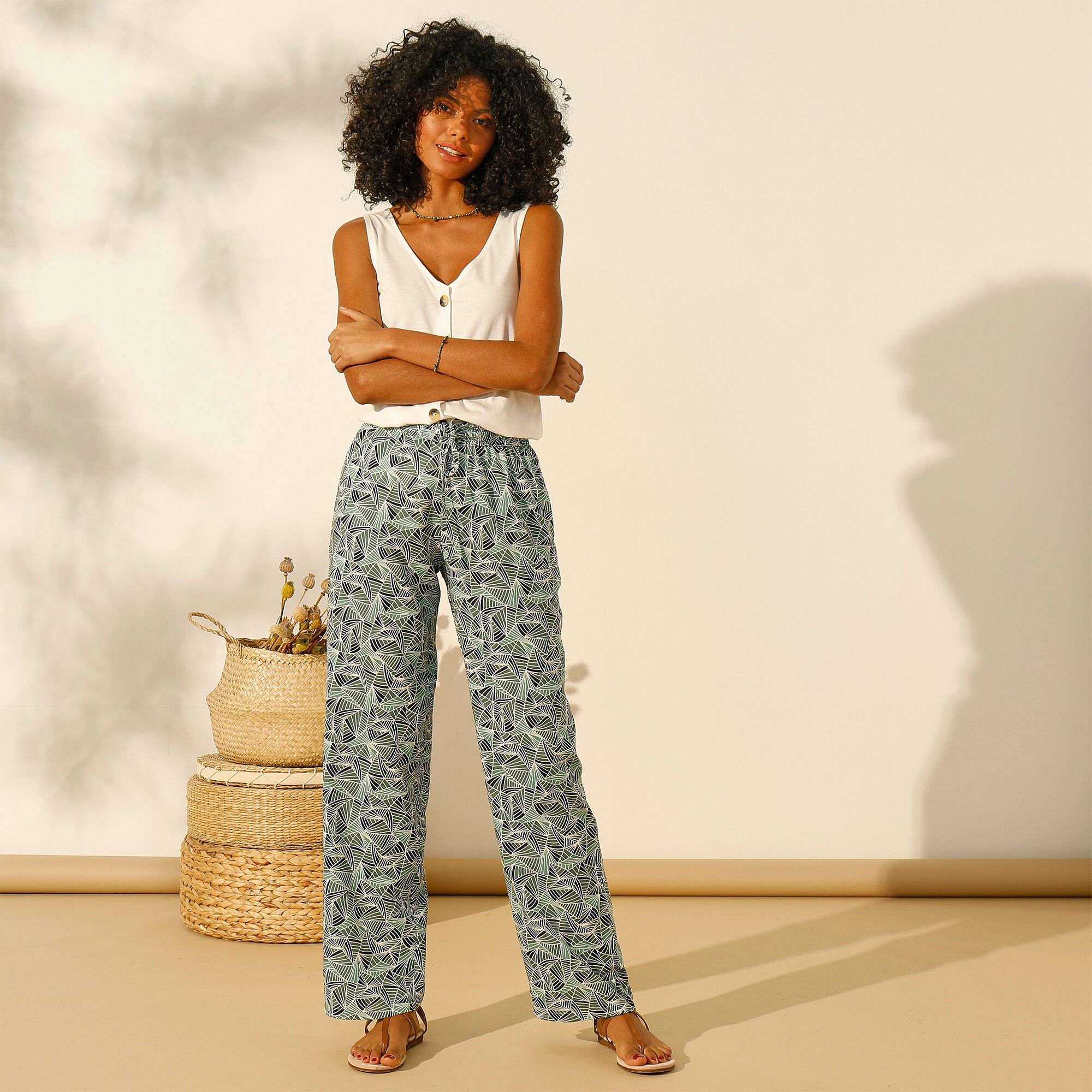 pantalon fluide femme