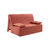 Housse canapé BZ bachette coton uni (terracotta)