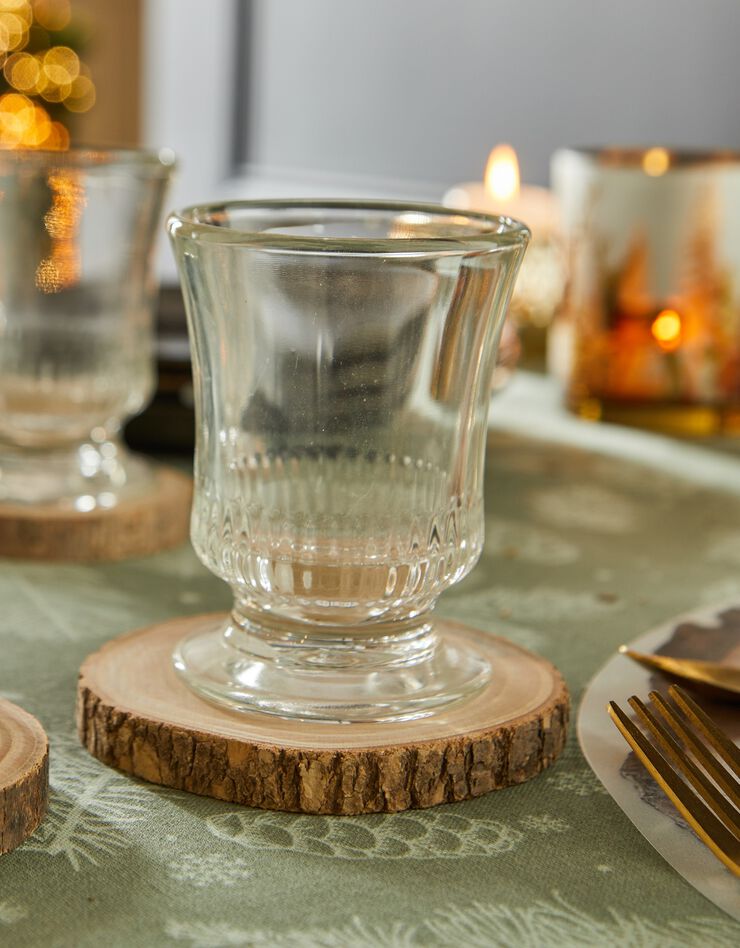 Sous-verres forme rondin de bois - lot de 4 (bois)