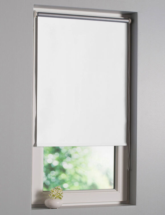 Store enrouleur tamisant uni à clipser (blanc)