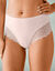 Culotte forme maxi coton uni stretch et dentelle  - lot de 3 (noir + nude + blanc)