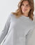 T-shirt col "cheminée" maille micro-polaire - chaleur intense (gris)