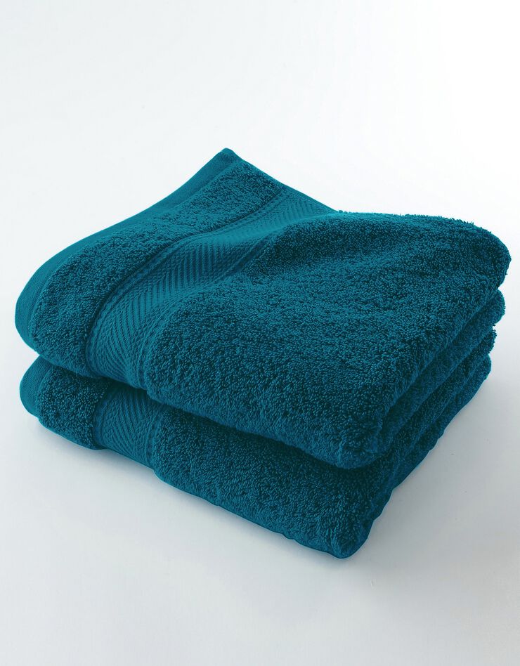 Éponge unie 540g/m2 confort luxe  (bleu paon)