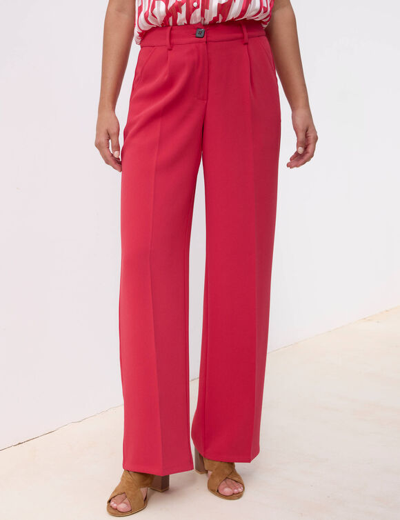 Pantalon large fluide (rouge)