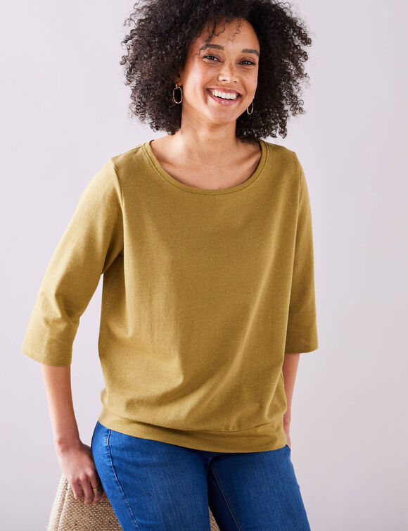 T-shirt maille brillante (bronze)