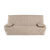 Housse canap&eacute; BZ matelass&eacute;e imprim&eacute; l&eacute;opard (taupe)