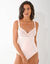 Body dentelle maille gainante - avec armatures  (nude)