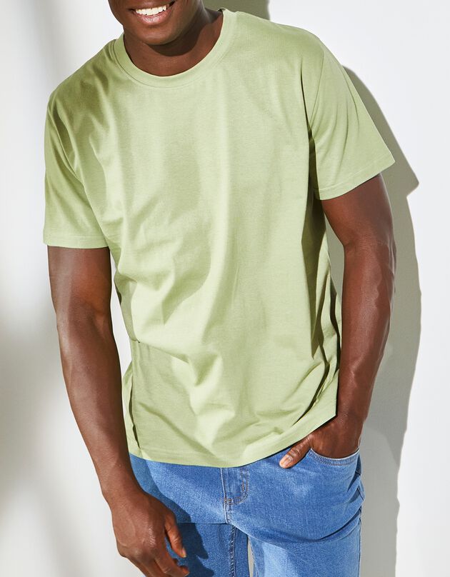 Tee-shirt col rond manches courtes - lot de 3 (orange + vert + jaune)